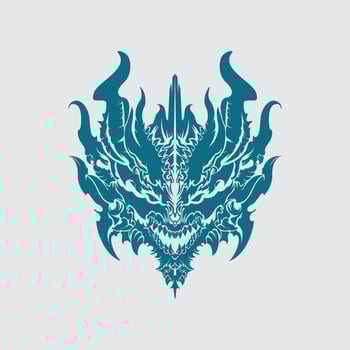 Demon samurai oni mask hannya mask japanesse skull style head tattoo illustration vector design t shirt print template