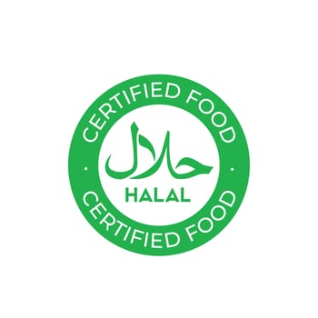 Halal vector circle simple icon