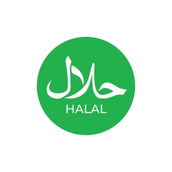 Halal vector circle simple icon