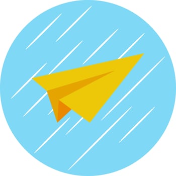 Paper Plane Vector Icon Design