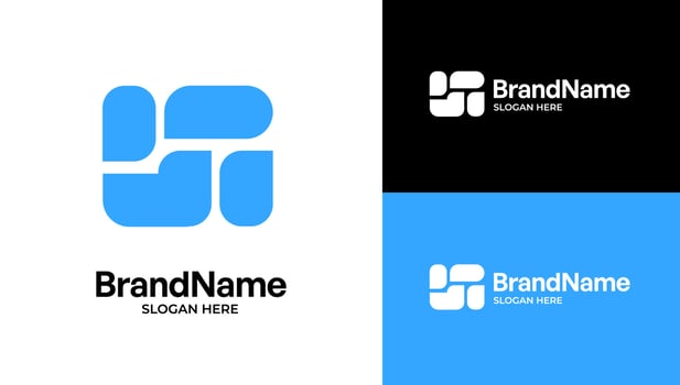 abstract modern minimalist logo design template for any purpose vector