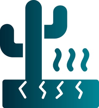 Desert Hot Weather Vector Icon Design