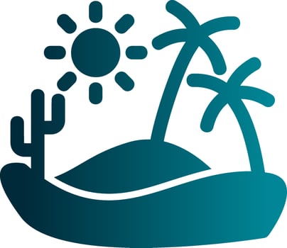 Desert Reort Vector Icon Design