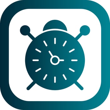 Alarm Clock Vector Icon Design