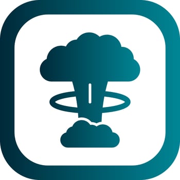 Nuclear Explosion Vector Icon Design