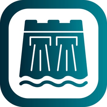 Dam Vector Icon Design
