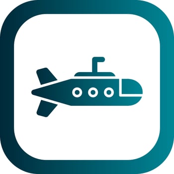 Submarine Vector Icon Design
