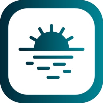 Sunrise Landscape Vector Icon Design