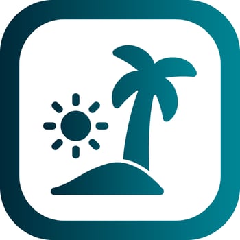 Beach Landscape Vector Icon Design