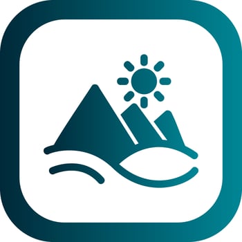 Pyramid Landscape Vector Icon Design