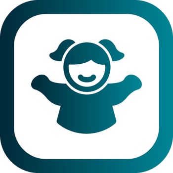 Baby Girl Vector Icon Design