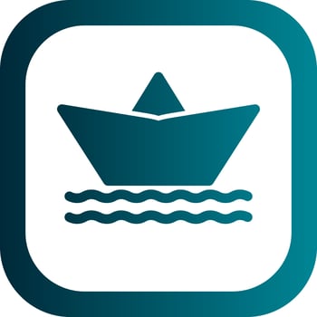 Paper Boat Vector Icon Design