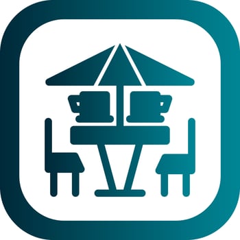 Coffee Terrace Vector Icon Design