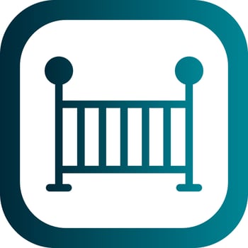 Baby Crib Vector Icon Design