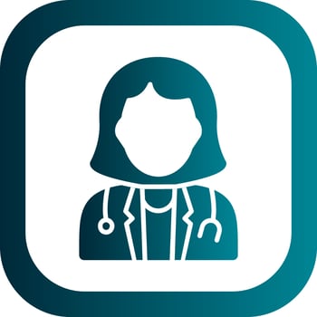 Female Doctor Vector Icon Design