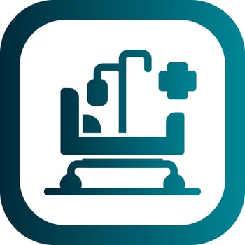 Hospital Bed Vector Icon Design