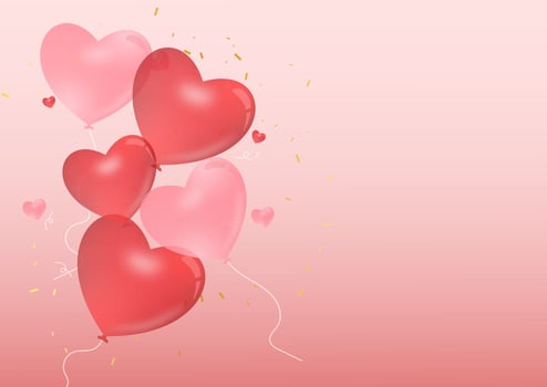 heart balloon valentine vector