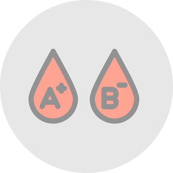 Blood Types Vector Icon Design