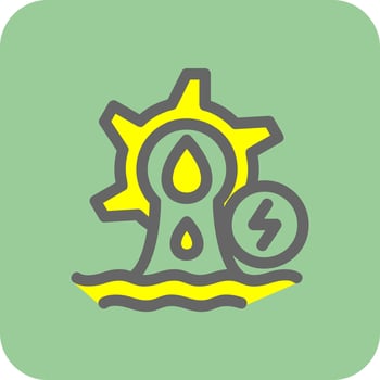 Hydro Power Vector Icon Design