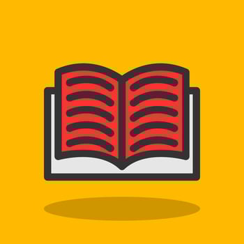Open Book Vector Icon Design
