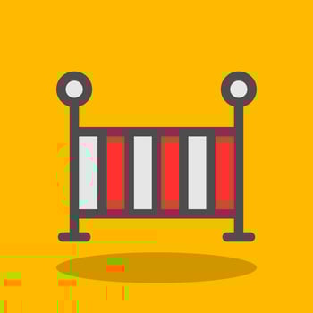 Baby Crib Vector Icon Design