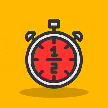 Half Time Vector Icon Design