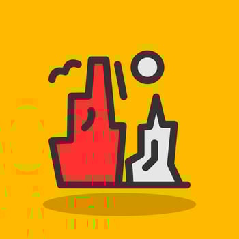 Grand Canyon Vector Icon Design
