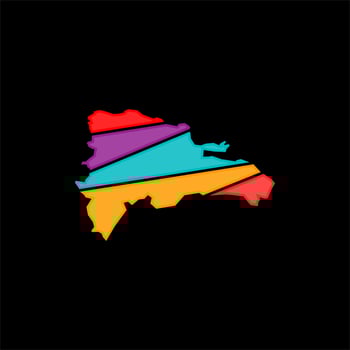 Dominican republic colorful geometric design vector