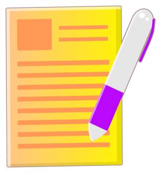 pen and paper clipart png