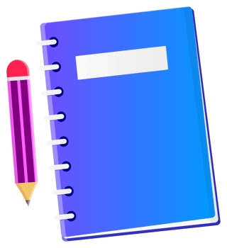 notebook and pencil clipart png