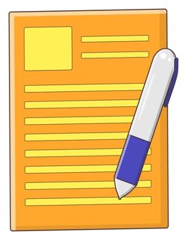 pen and paper sticker png