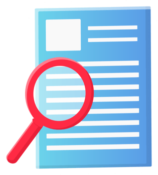 folder with magnifier sticker png
