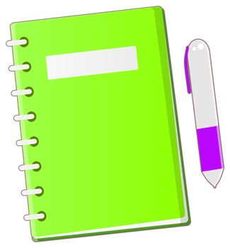 notebook and ballpoint sticker png
