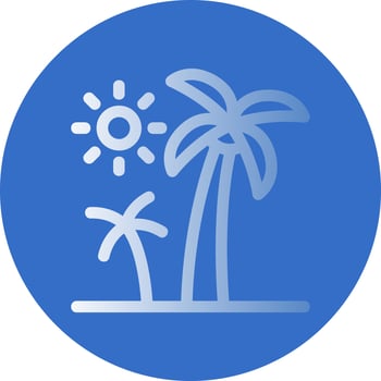 Palm Trees Vector Icon Design