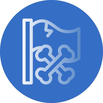 Pirate Flag Vector Icon Design