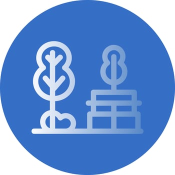 Park Landscape Vector Icon Design