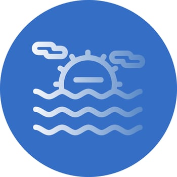 Sea Landscape Vector Icon Design