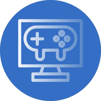 Gaming Pc Vector Icon Design