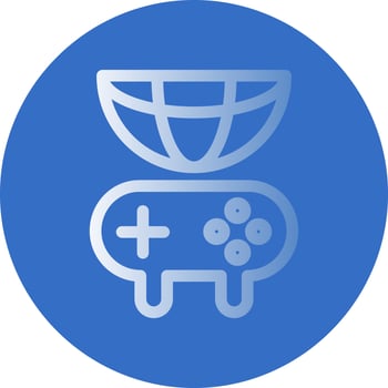 Global Gaming Vector Icon Design