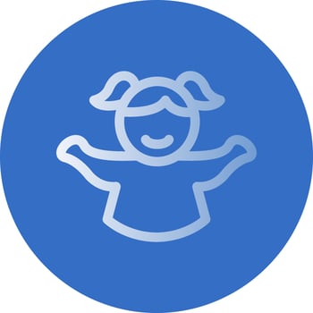 Baby Girl Vector Icon Design