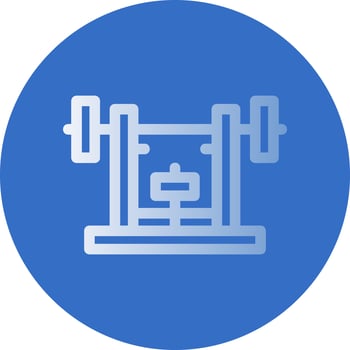 Bench Press Vector Icon Design