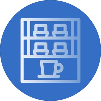 Cafe Showcase Vector Icon Design