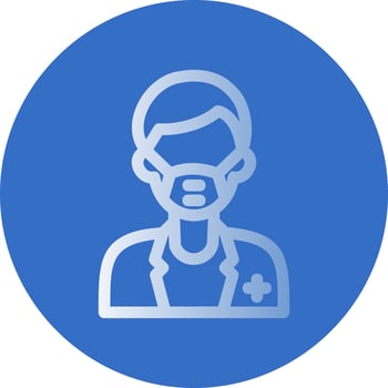 Male Surgeon Vector Icon Design