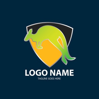 Kangaroo logo, icon vector design template. Logotype kangaroo design vector with gradient color.