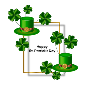 st. patrick's day with gold coins png