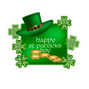 st. patrick's day with gold coins png