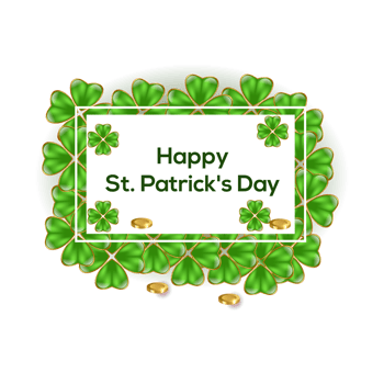 st. patrick's day with gold coins png