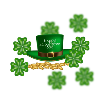 st. patrick's day with gold coins png