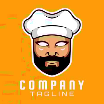 CHEF CARTOON MASCOT LOGO vector