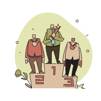 Three Top Performers on Employee Appreciation Day vector